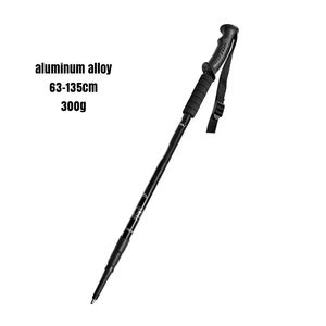 Bâton de randonnée en aluminium à trois sections avec poignée en liège, ultra-léger, portable, réglable, en carbone tungstène - Product Image 3