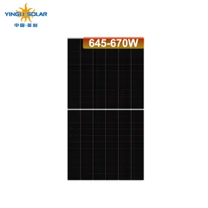 Yingli YLM-J 3.0 Pro 645-670W ชุดโมดูลกระจกสองชั้น132แผงบ้านพลังงานแสงอาทิตย์