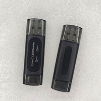 Pembaca Kartu TF Eksternal Universal OTG Tipe C USB 3.1 Kecepatan Tinggi 480Mbps Harga Terjangkau untuk Ponsel Android dan Ekstensi Komputer