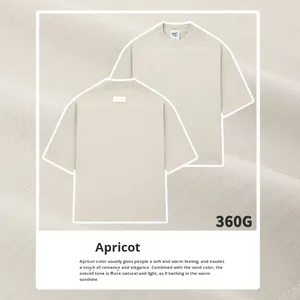 T-shirt in Cotone Pesante 360g Taglia Extra Large, Tinta Unita, Stile Vintage, Collo Tondo, Manica Corta, Traspirante, Oversize, Giovanile 2024 - Product Image 6