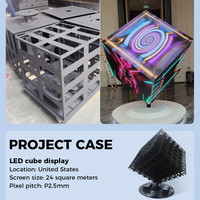 Display LED Cubo 8K Impermeabile a 360° Visibile, Leggibile alla Luce Solare, Disponibile a 4-6 Lati, Insegna Pubblicitaria Creativa per Interni/Esterni
