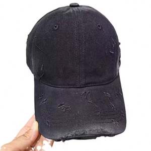 Gorra de béisbol de algodón desgastado de 6 paneles de alta calidad, sombrero de papá transpirable, Gorras personalizadas con logotipo bordado, gorra para lazos de terciopelo - Product Image 6