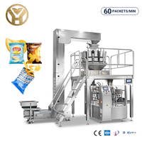 Ligne d'emballage automatique de remplissage et de scellage à prix direct d'usine YH, avec purge d'azote, pour sachets préformés de chips