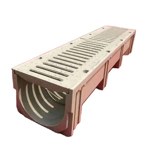 Offre Spéciale de drainage de type U canal de drainage en béton polymère fossés de drainage des eaux de pluie matériaux de construction gouttière avec grille - Product Image 3