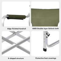 Chaise de camping pliable moderne et légère pour l'extérieur, chaise de plage portable en aluminium, chaise de pêche durable pour salon et cuisine