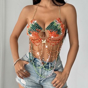 FS17416D Top da Donna Sexy con Spalline Incrociate per Feste <span class=keywords><strong>e</strong></span> Discoteche - Product Image 3