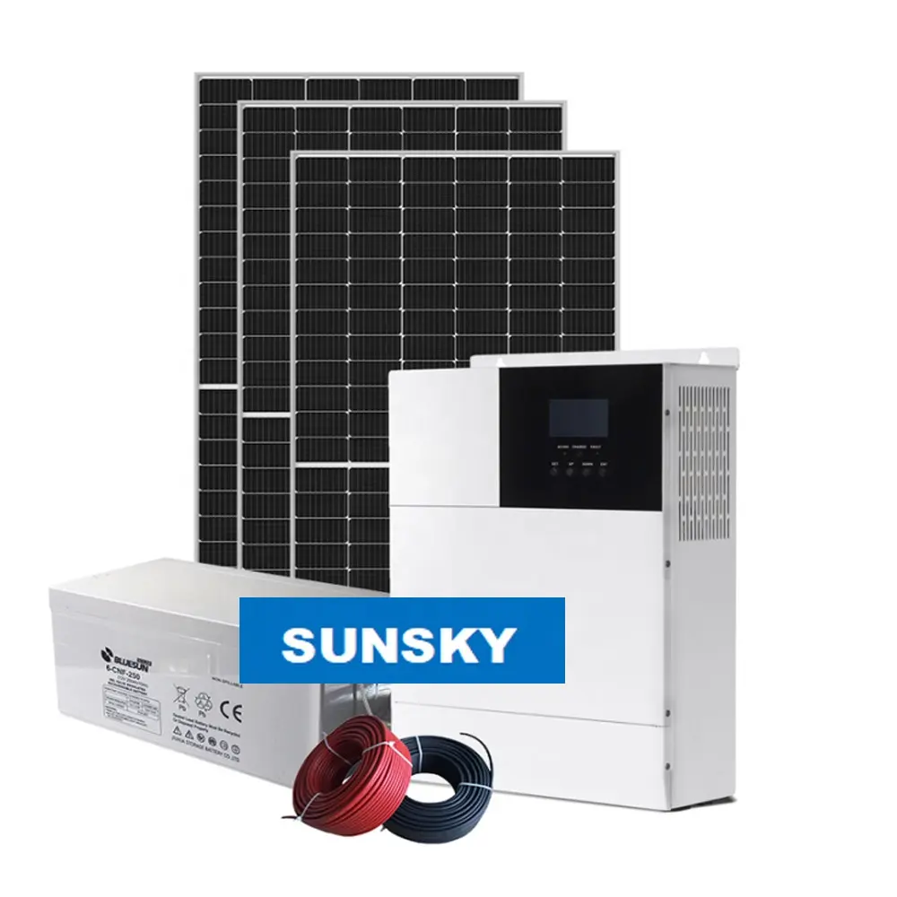 CE UL Certificate Solar Panel 3kw 4kw 5kw 10kw Solar Kit Off Grid Hybrid Power Generator System For Home