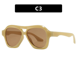 Oversized Vintage High Quality Women's Sunglasses Full Rim for PC <b>Frame</b> UV400 Protection <b>Pink</b> Gray Beige Colors - Product Image 3