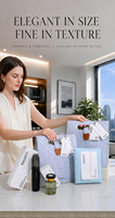 Ensemble cadeau d'accessoires de voiture de luxe personnalisés : Mug de voyage en papier, Aspirateur portable sans fil, Diffuseur d'air frais, Écran