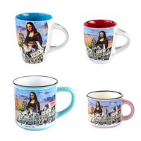 Mug en céramique souvenir touristique au design personnalisé, impression personnalisée du logo des monuments de la ville, cadeau de voyage personnalisé, tasses en porcelaine en gros