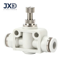 Raccord pneumatique réglable LSA/PSA/SA 4mm 6mm 8mm 10mm 12mm avec vanne de régulation de débit d'air et indicateur de vitesse