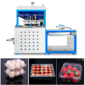 Kleine Automatische Hoge Snelheid Voedsel Lade Fruit Container Vacuümvormmachine