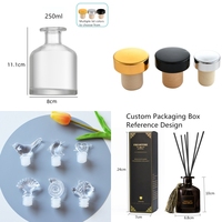 Bouteille d'huile de diffuseur rond en gros 2oz 3oz 5oz 7oz 8oz bouteille en verre de parfum coloré