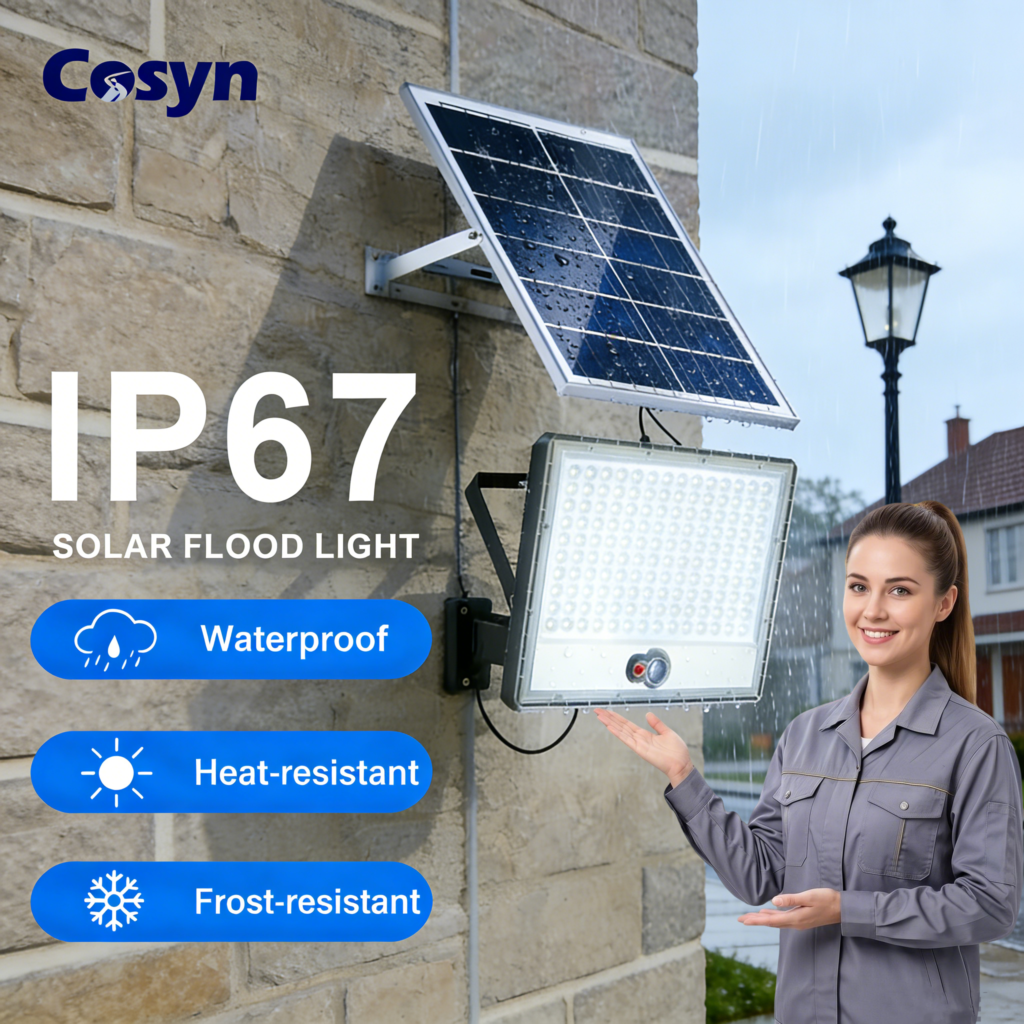 LED Solar Energy Light Waterproof Outdoor Solar Spotlight Lamp LED Flood Lamp Projector Lighting Fixture Flood Light