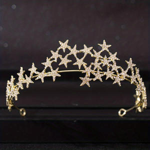 ROMANTIQUE Rose Or ou Argent <span class=keywords><strong>Fashion</strong></span> <span class=keywords><strong>Star</strong></span> Diadème Bandeaux Accessoires de Cheveux de Mariée Couronne de Mariage - Product Image 3