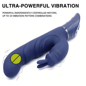 Erwachsenen-Sexspielzeug für Frauen USB-Aufladbarer Dual-Stimulations-<span class=keywords><strong>Rabbit</strong></span>-Vibrator mit 10 Modi IPX5 Wasserdichter G-Punkt-Dildo-Vibrator - Product Image 1
