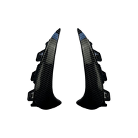 Autocollant décoratif pour aérateur arrière en ABS noir brillant et motif carbone pour Mercedes GLA H247 2020+