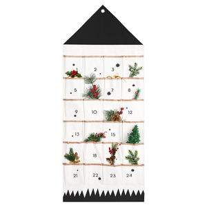 Calendrier de l'Avent en Coton 60x120cm pour Décoration de Fête de Noël, DIY avec Pochettes, Vente en Gros, Direct Usine, Écologique, Cadeau de Noël - Product Image 1