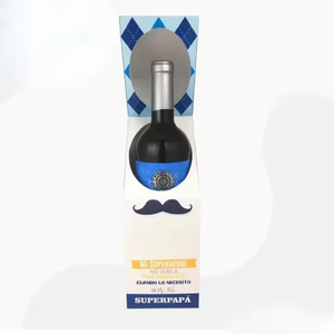 Caja de papel Kraft blanca con logotipo personalizado, embalaje ecológico para vino tinto, paraguas, termo, taza y leche para caja de regalo - Product Image 4