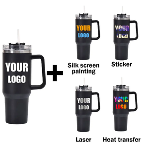 Gobelet isotherme en acier inoxydable personnalisé de 40 oz à double paroi, tasse à café de voyage, gobelet de 40 oz avec poignée - Product Image 2