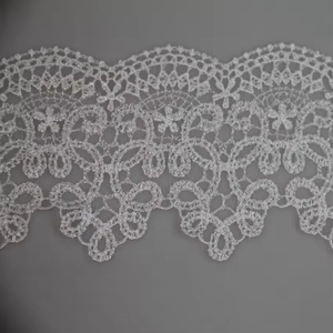 Bán buôn sang trọng 3D thêu trắng rộng ren TRIM vải thiết kế ban đầu Sequins hoa Bead cho Wedding party Dresses Túi - Product Image 2