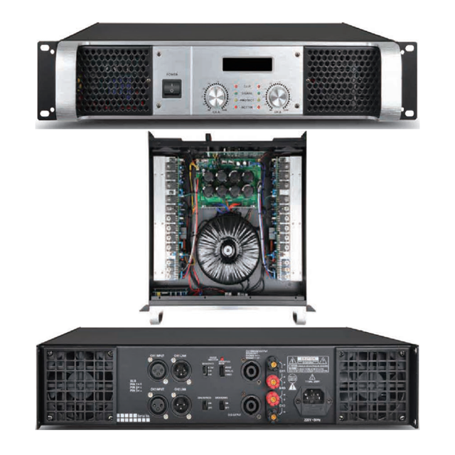 Professional Digital Amplifier 2U Pure Rear Stage Two Channel Home Stage KTV Audio Power Amplifier