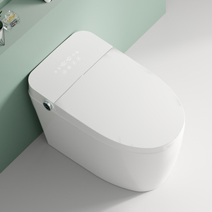 Inodoro Inteligente <span class=keywords><strong>de</strong></span> Cerámica <span class=keywords><strong>de</strong></span> Una Pieza con Sifón Moderno, Descarga Automática y Bidé, Sanitario <span class=keywords><strong>de</strong></span> Suelo - Product Image 5