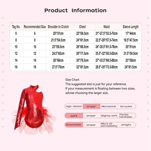 เสื้อผ้าเต้นรำเด็ก6-16ปีชุดยิมนาสติกเลื่อมทันสมัยสำหรับเด็กผู้หญิงชุดเต้นรำบนเวที - Product Image 6