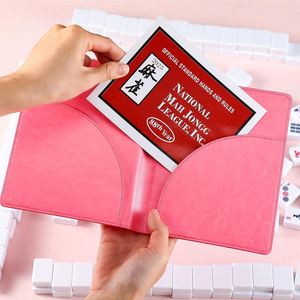 Foldable Premium Pu Leather Portable Stand Holder <b>Protector</b> Case Durable Game Accessories Mahjong <b>Card</b> Sleeve - Product Image 2