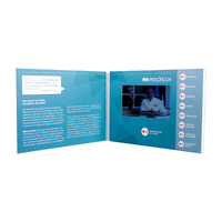 Carpeta de Cuero para Vídeos con Pantalla LCD, Cuaderno con 10 Botones, Ayuda Audiovisual para Entrenamiento de Mindfulness, Regalo