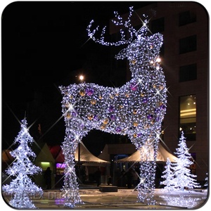 Toprex animales führte jardin adornos de luces navidad exteriores dekorationen grandes renos - Product Image 4