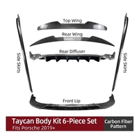 Kit carrosserie modifié pour Porsche Taycan 2019+ : Lame avant, jupes latérales, diffuseur arrière, becquet de coffre, becquet de toit
