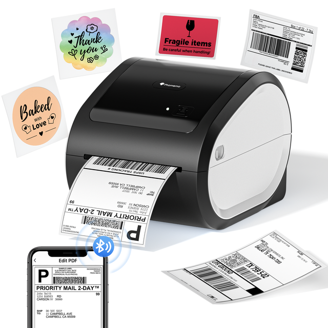 Phomemo D520-BT Self-Adhesive Thermal Shipping Label Printer Barcode 4x6 Printer USB Compatible with Windows XP/7/8/10/11
