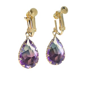 Orecchini a clip a goccia sfumati da donna, semplici ed eleganti, per uso quotidiano - Product Image 5