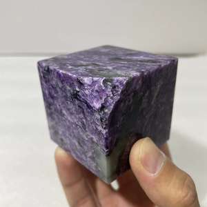 Cubo de Charoite pulido, cubos de cristal para decoración Fengshui, color morado - Product Image 6