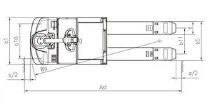 Xe nâng pallet điện bán chạy, loại đứng lái, tải trọng 2-3 tấn, sử dụng pin nhiên liệu hydro, 4 bánh dẫn động, sử dụng trong nhà - Product Image 4