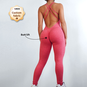 MIQI Style personnalisé haute extensible dos croisé taille haute Scrunch Yoga <span class=keywords><strong>body</strong></span> grande fille vêtements Fitness athlétique <span class=keywords><strong>body</strong></span> - Product Image 4