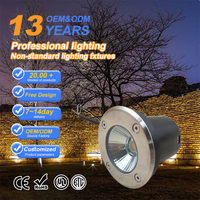 Lampe LED encastrée en aluminium étanche IP67 3W/5W/7W AC85-265V 3000K-6000K pour éclairage extérieur de jardin, allée et paysage