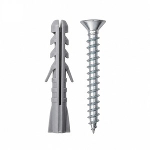 En stock – Kit d'ancrage mural en gros avec vis à tête fraisée en acier et goujons à expansion en nylon pour la construction et le fixation - Product Image 1