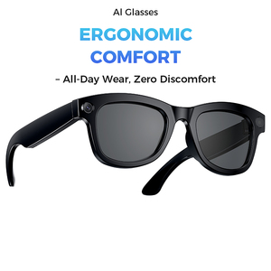 <span class=keywords><strong>Lunettes</strong></span> IA M01 - <span class=keywords><strong>Design</strong></span> Noir et Transparent, Prise en Charge des Appels, Enregistrement Vidéo, Traduction, Anti-tremblement HD - Product Image 1