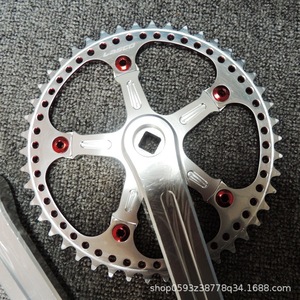 Wholesale Customized <strong>Size</strong> 46T*170MM Fixed Gear Crankset Ultra-light <strong>Single</strong> <strong>Speed</strong> Crankset <strong>Chainring</strong> Sprocket Bike Chainwheel - Product Image 6