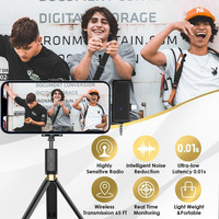 Micrófonos Lavalier de interfaz 3 en 1 con reducción de ruido inteligente, grabación de vídeo inalámbricos para micrófonos de solapa, entrevista Vlog