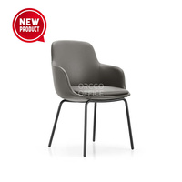 Mobilier moderne d'hôtel Salle à manger Salle de banquet Mobilier acier Base métallique Tissu Cuir Rembourrage Salle à manger Sièges Restaurant Chaise
