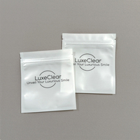 Sac d'emballage refermable personnalisé mat un côté transparent fermeture à glissière sac transparent aligneurs transparents sacs en mylar zip-lock thermoscellés