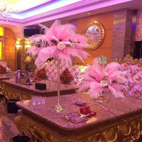Centre de table de luxe en plumes électroplaquées pour mariage, décoration de table d'hôtel, restaurant, bar, KTV, arrangement floral