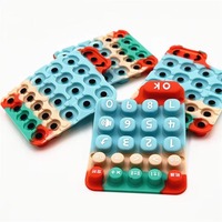 Clavier en caoutchouc pour télécommande avec logo personnalisé imprimé, calculatrice industrielle, moulage et découpe