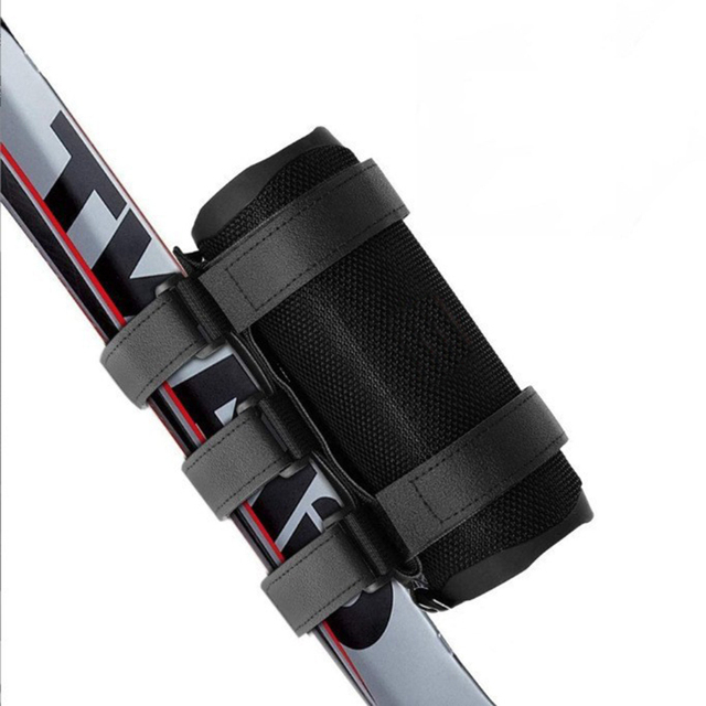 Adjustable Bike Speaker and Water Bottle Mount Strap Durable Outdoor Vehicle PU Leather Hasp Binding Band Bicycle Accessory