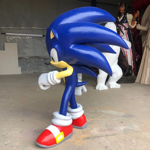 Estatua <span class=keywords><strong>de</strong></span> dibujos animados personalizable <span class=keywords><strong>de</strong></span> tamaño real estatua sónica <span class=keywords><strong>de</strong></span> fibra <span class=keywords><strong>de</strong></span> vidrio resina erizo azul escultura sónica - Product Image 5