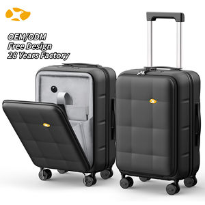 Valise à roulettes rigide durable de 20 pouces avec conception antivol, imperméable, légère, multifonctionnelle, port de charge USB - Product Image 1