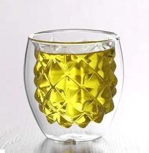 Tasses en verre à double paroi en borosilicate de haute qualité, forme de raisin créative, 250 ml, pour thé, jus, lait, eau - Product Image 2